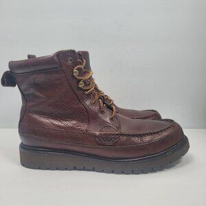 Polo Ralph Lauren Willingcott Men's Brown Leather Lace-Up Boots 14323 US Size 8D